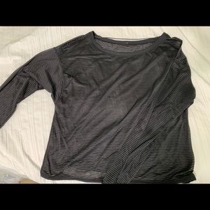 Lulu Lemon Striped See-Through Shirt